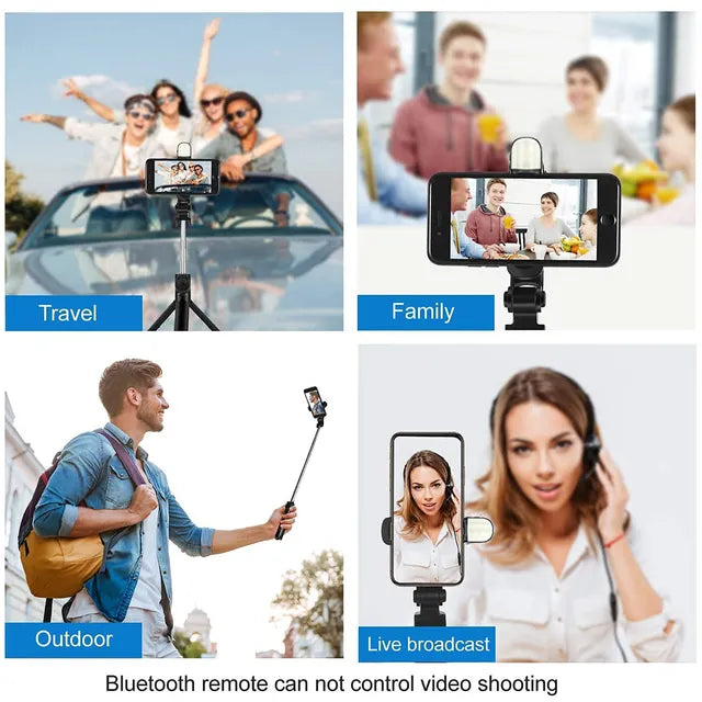 Adjustable Bluetooth Selfie Stick for Mobile with Remote