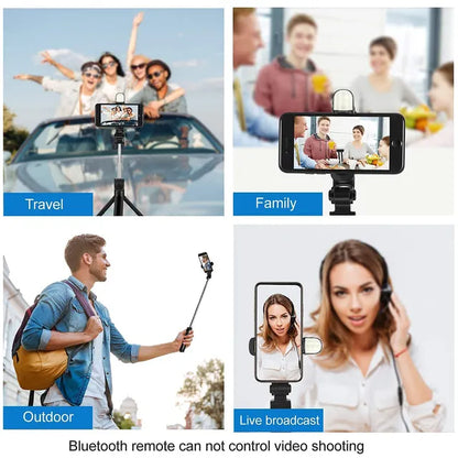 Adjustable Bluetooth Selfie Stick for Mobile with Remote