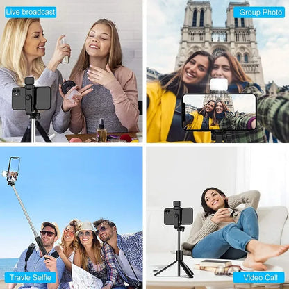 Adjustable Bluetooth Selfie Stick for Mobile with Remote