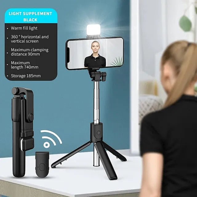 Adjustable Bluetooth Selfie Stick for Mobile with Remote